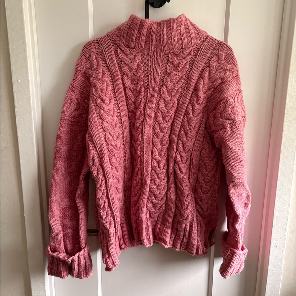 Pink Cable Knit Sweater - Picture 4 of 6